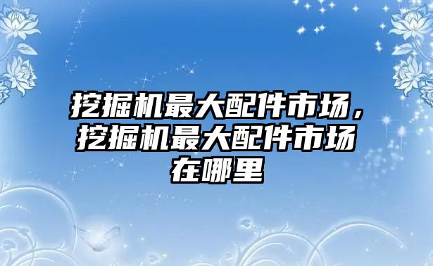 挖掘機最大配件市場，挖掘機最大配件市場在哪里