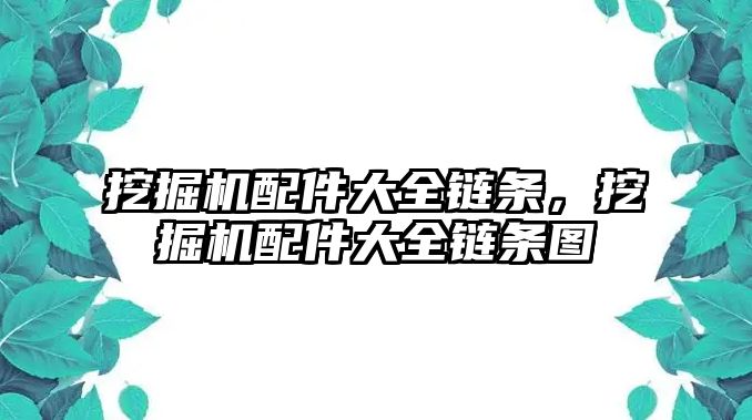 挖掘機(jī)配件大全鏈條，挖掘機(jī)配件大全鏈條圖