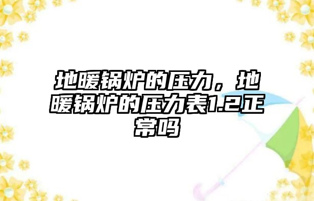 地暖鍋爐的壓力，地暖鍋爐的壓力表1.2正常嗎