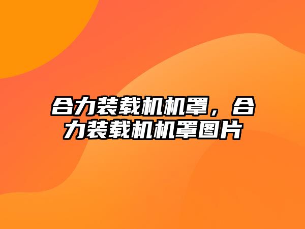 合力裝載機機罩，合力裝載機機罩圖片