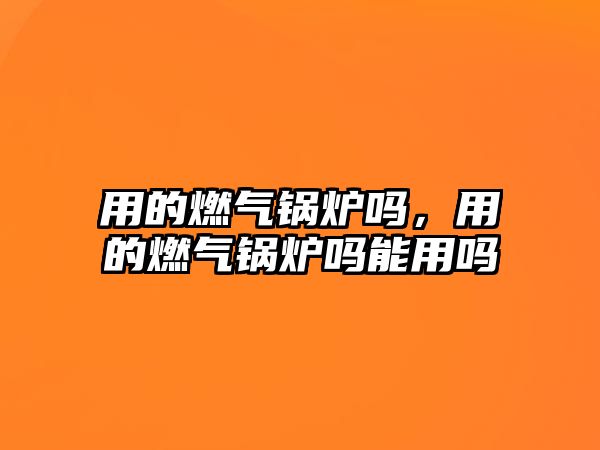 用的燃?xì)忮仩t嗎，用的燃?xì)忮仩t嗎能用嗎