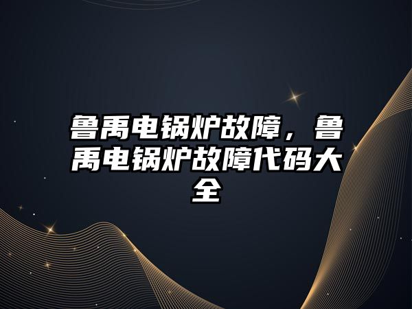 魯禹電鍋爐故障，魯禹電鍋爐故障代碼大全