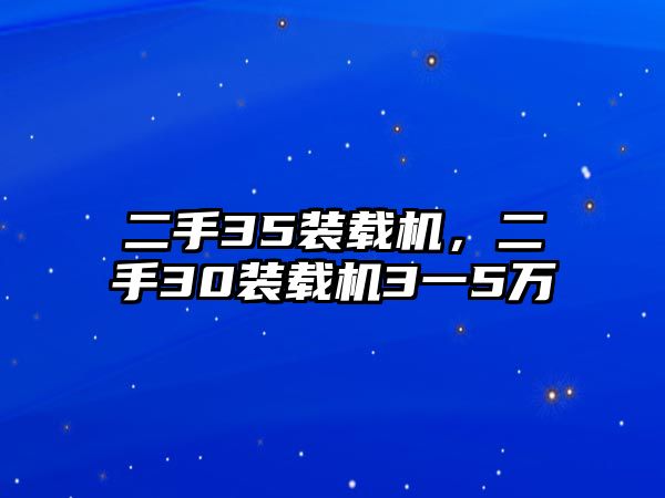 二手35裝載機，二手30裝載機3一5萬