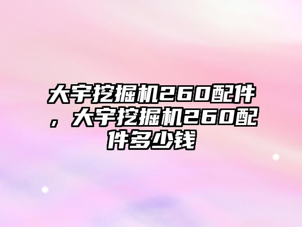 大宇挖掘機260配件，大宇挖掘機260配件多少錢