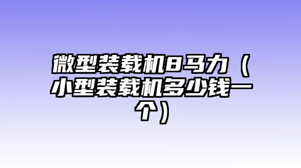 微型裝載機(jī)8馬力（小型裝載機(jī)多少錢一個）