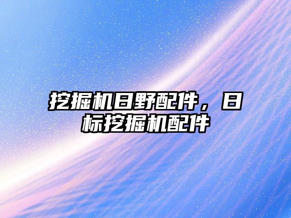 挖掘機日野配件，日標(biāo)挖掘機配件