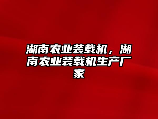 湖南農(nóng)業(yè)裝載機，湖南農(nóng)業(yè)裝載機生產(chǎn)廠家