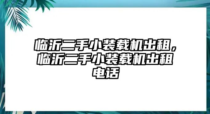 臨沂二手小裝載機(jī)出租，臨沂二手小裝載機(jī)出租電話