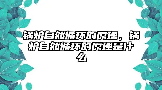 鍋爐自然循環(huán)的原理，鍋爐自然循環(huán)的原理是什么