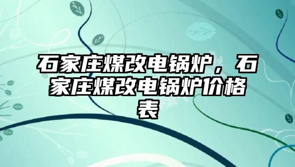 石家莊煤改電鍋爐，石家莊煤改電鍋爐價格表