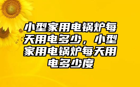 小型家用電鍋爐每天用電多少，小型家用電鍋爐每天用電多少度