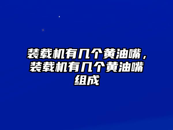 裝載機有幾個黃油嘴，裝載機有幾個黃油嘴組成