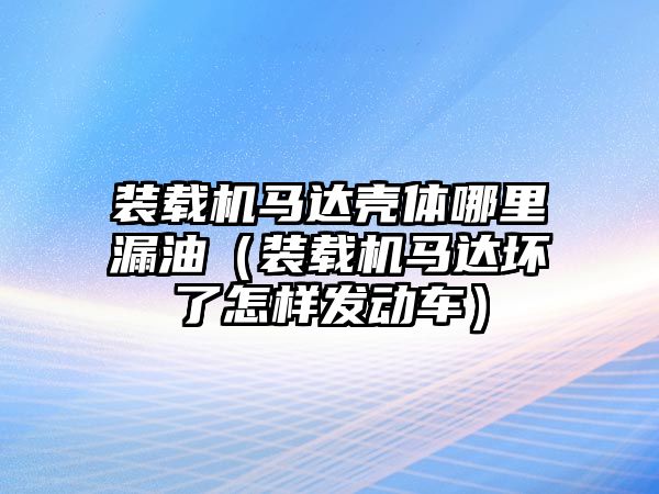 裝載機(jī)馬達(dá)殼體哪里漏油（裝載機(jī)馬達(dá)壞了怎樣發(fā)動(dòng)車）