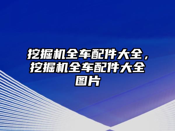 挖掘機(jī)全車配件大全，挖掘機(jī)全車配件大全圖片