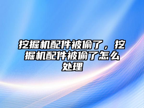 挖掘機配件被偷了，挖掘機配件被偷了怎么處理