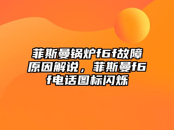 菲斯曼鍋爐f6f故障原因解說，菲斯曼f6f電話圖標(biāo)閃爍