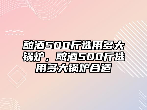 釀酒500斤選用多大鍋爐，釀酒500斤選用多大鍋爐合適