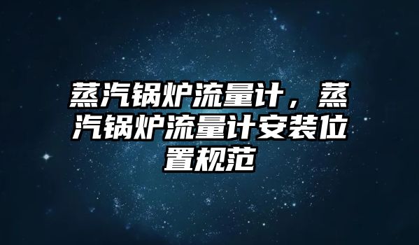 蒸汽鍋爐流量計(jì)，蒸汽鍋爐流量計(jì)安裝位置規(guī)范