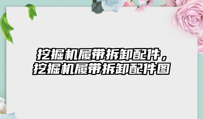 挖掘機(jī)履帶拆卸配件，挖掘機(jī)履帶拆卸配件圖