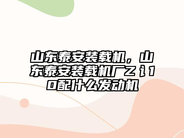 山東泰安裝載機(jī)，山東泰安裝載機(jī)廠Z讠10配什么發(fā)動機(jī)