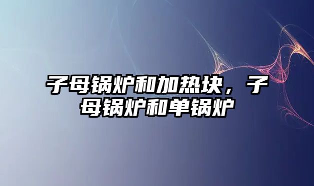 子母鍋爐和加熱塊，子母鍋爐和單鍋爐