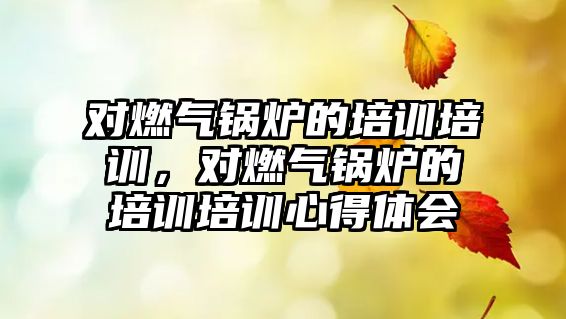 對燃?xì)忮仩t的培訓(xùn)培訓(xùn)，對燃?xì)忮仩t的培訓(xùn)培訓(xùn)心得體會(huì)