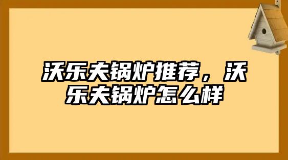 沃樂(lè)夫鍋爐推薦，沃樂(lè)夫鍋爐怎么樣