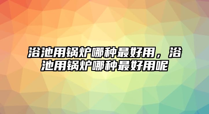 浴池用鍋爐哪種最好用，浴池用鍋爐哪種最好用呢