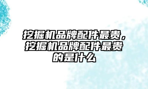 挖掘機品牌配件最貴，挖掘機品牌配件最貴的是什么