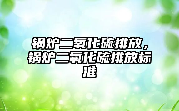 鍋爐二氧化硫排放，鍋爐二氧化硫排放標(biāo)準(zhǔn)