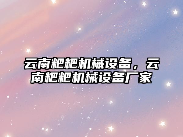 云南粑粑機械設(shè)備，云南粑粑機械設(shè)備廠家