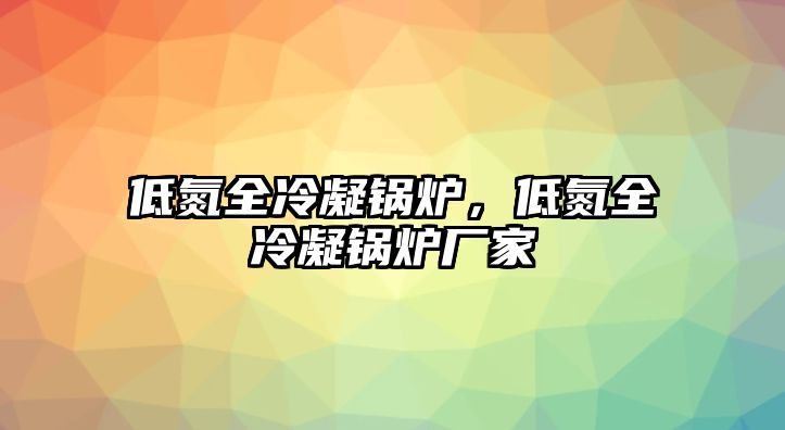 低氮全冷凝鍋爐，低氮全冷凝鍋爐廠家