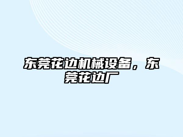 東莞花邊機械設(shè)備，東莞花邊廠