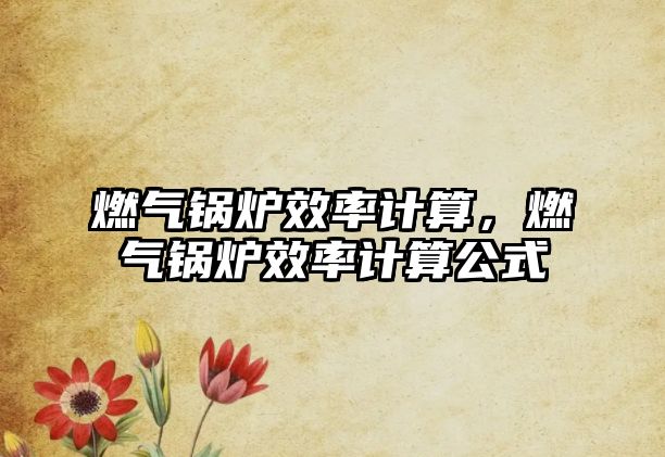 燃?xì)忮仩t效率計(jì)算，燃?xì)忮仩t效率計(jì)算公式