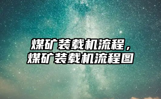 煤礦裝載機流程，煤礦裝載機流程圖