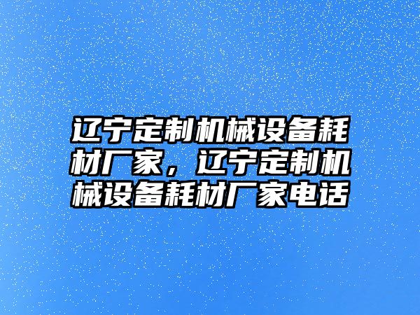 遼寧定制機械設(shè)備耗材廠家，遼寧定制機械設(shè)備耗材廠家電話