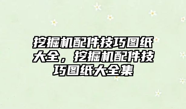 挖掘機(jī)配件技巧圖紙大全，挖掘機(jī)配件技巧圖紙大全集