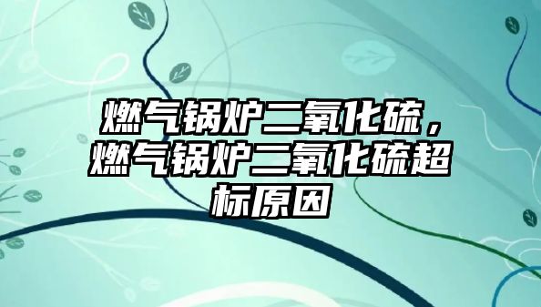 燃?xì)忮仩t二氧化硫，燃?xì)忮仩t二氧化硫超標(biāo)原因