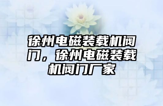 徐州電磁裝載機(jī)閥門，徐州電磁裝載機(jī)閥門廠家