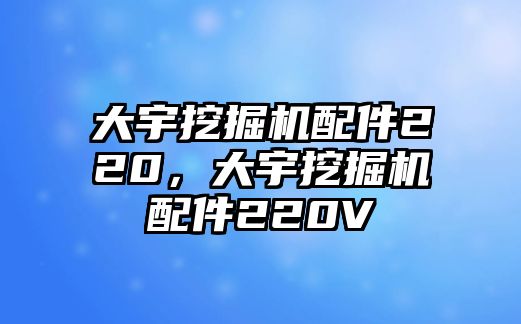 大宇挖掘機(jī)配件220，大宇挖掘機(jī)配件220V