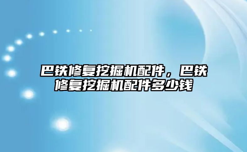 巴鐵修復(fù)挖掘機配件，巴鐵修復(fù)挖掘機配件多少錢