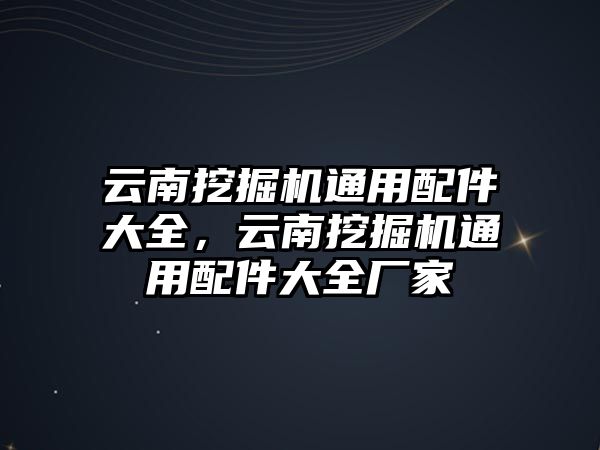 云南挖掘機(jī)通用配件大全，云南挖掘機(jī)通用配件大全廠家