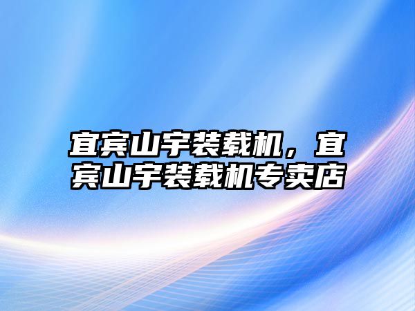 宜賓山宇裝載機，宜賓山宇裝載機專賣店