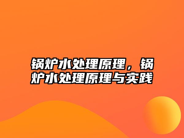 鍋爐水處理原理，鍋爐水處理原理與實踐