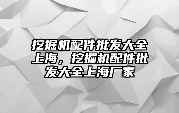 挖掘機(jī)配件批發(fā)大全上海，挖掘機(jī)配件批發(fā)大全上海廠家