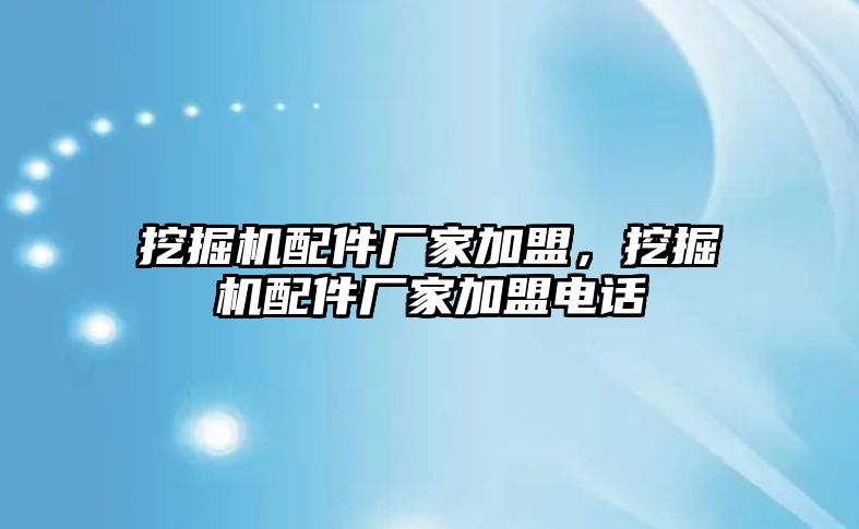 挖掘機配件廠家加盟，挖掘機配件廠家加盟電話