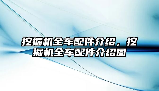 挖掘機全車配件介紹，挖掘機全車配件介紹圖