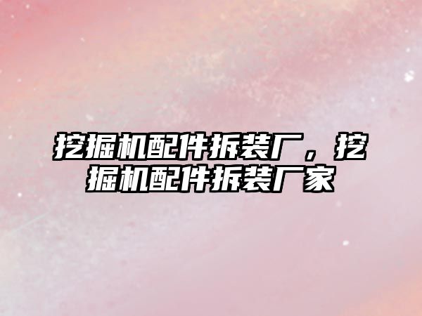 挖掘機配件拆裝廠，挖掘機配件拆裝廠家