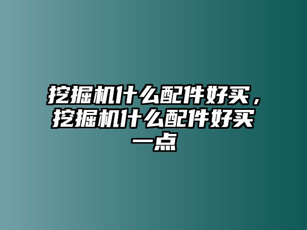 挖掘機什么配件好買，挖掘機什么配件好買一點