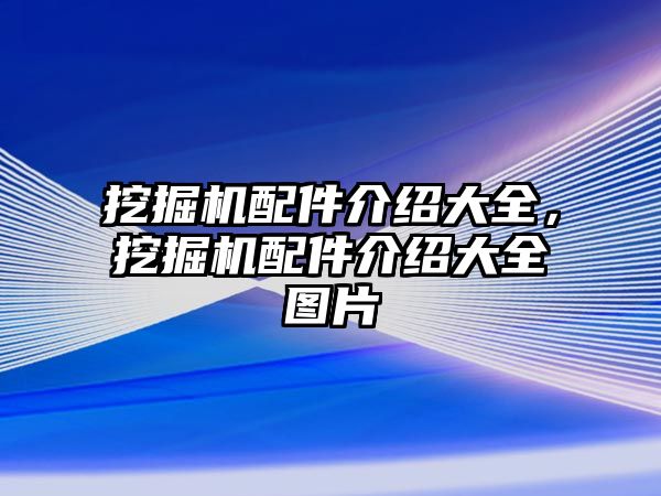 挖掘機配件介紹大全，挖掘機配件介紹大全圖片